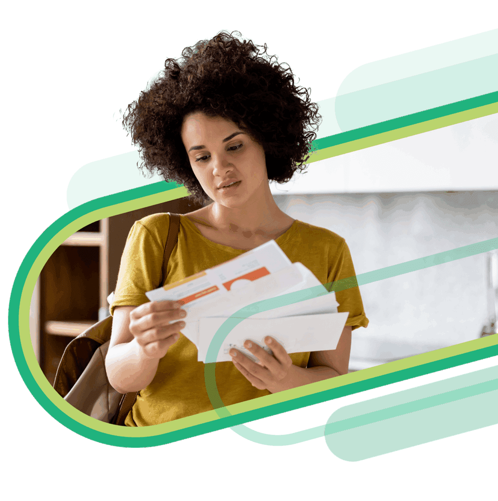 Woman Going Over Finances