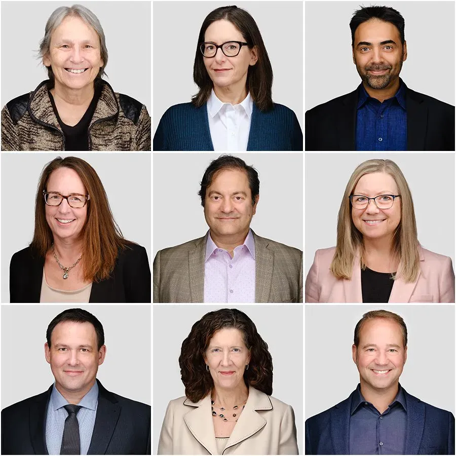 Portraits of 9 Bromwich and Smith licensed insolvency trustees